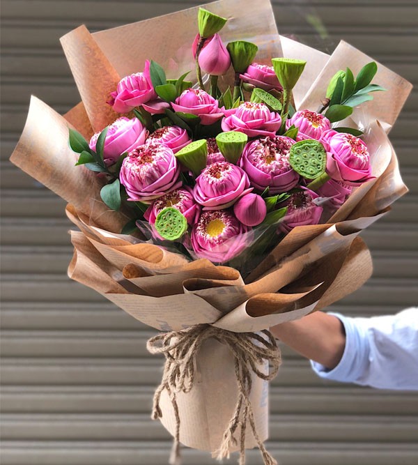 Giving Lotus Flowers in Love